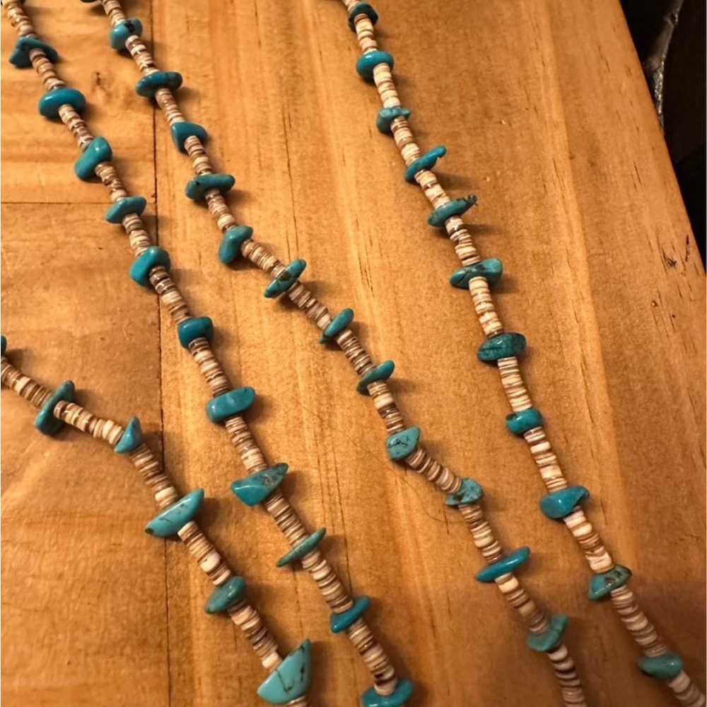 38” turquoise beaded necklace…BEAUTIFUL!